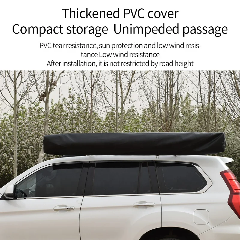 مظلة شمس للتخييم في الهواء الطلق RV سيارة 180 درجة مظلة قماشية غرفة قائمة بذاتها شديدة التحمل #6