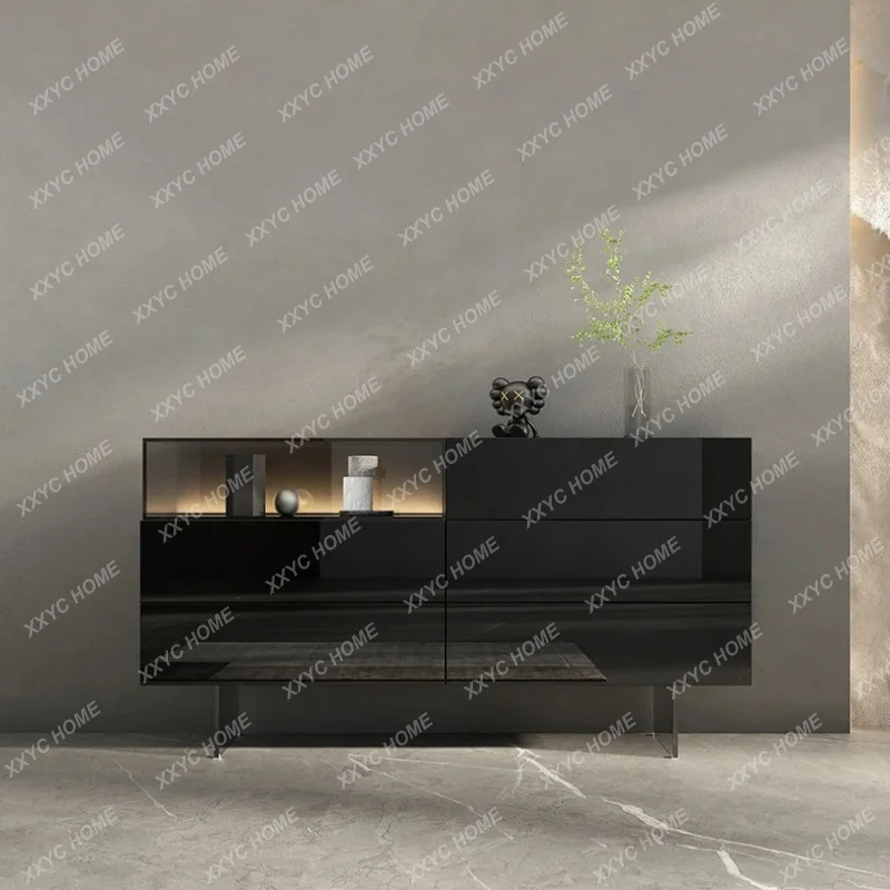 XX Style Light Luxury Solid Wood Entryway Drawer Cabinet Modern Living Room Wall-Mounted Floating Sideboard Storage