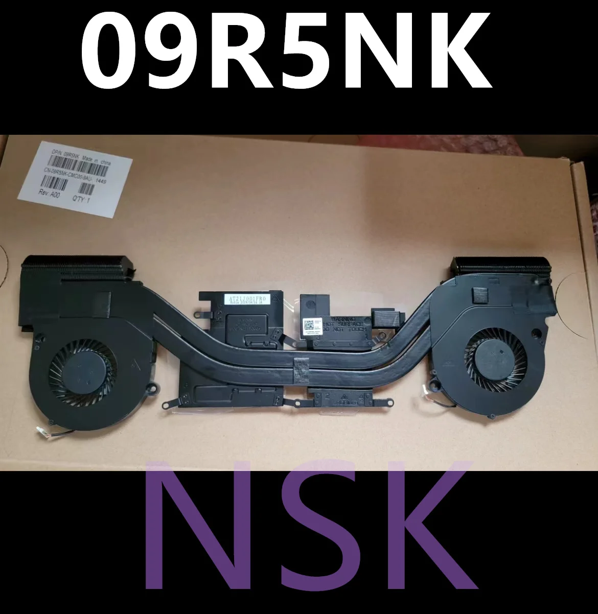 

Original 09R5NK 9R5NK FOR Dell Vostro 7570 7580 Laptop Heat Sink Fan Module100% TEST OK