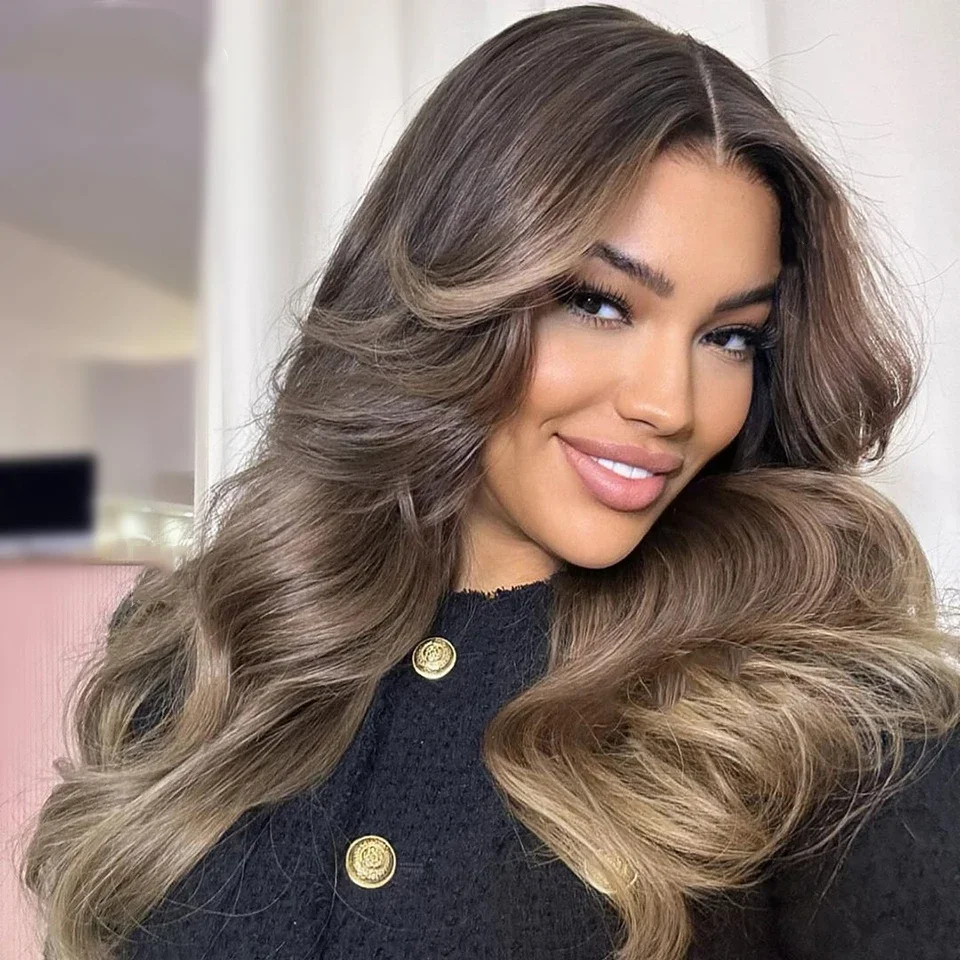 Ombre Blonde 180Density Glueless 20inch Preplucked Body Wave 5x5 Silk Base Jewish Human With BabyHair HDLace European Hair