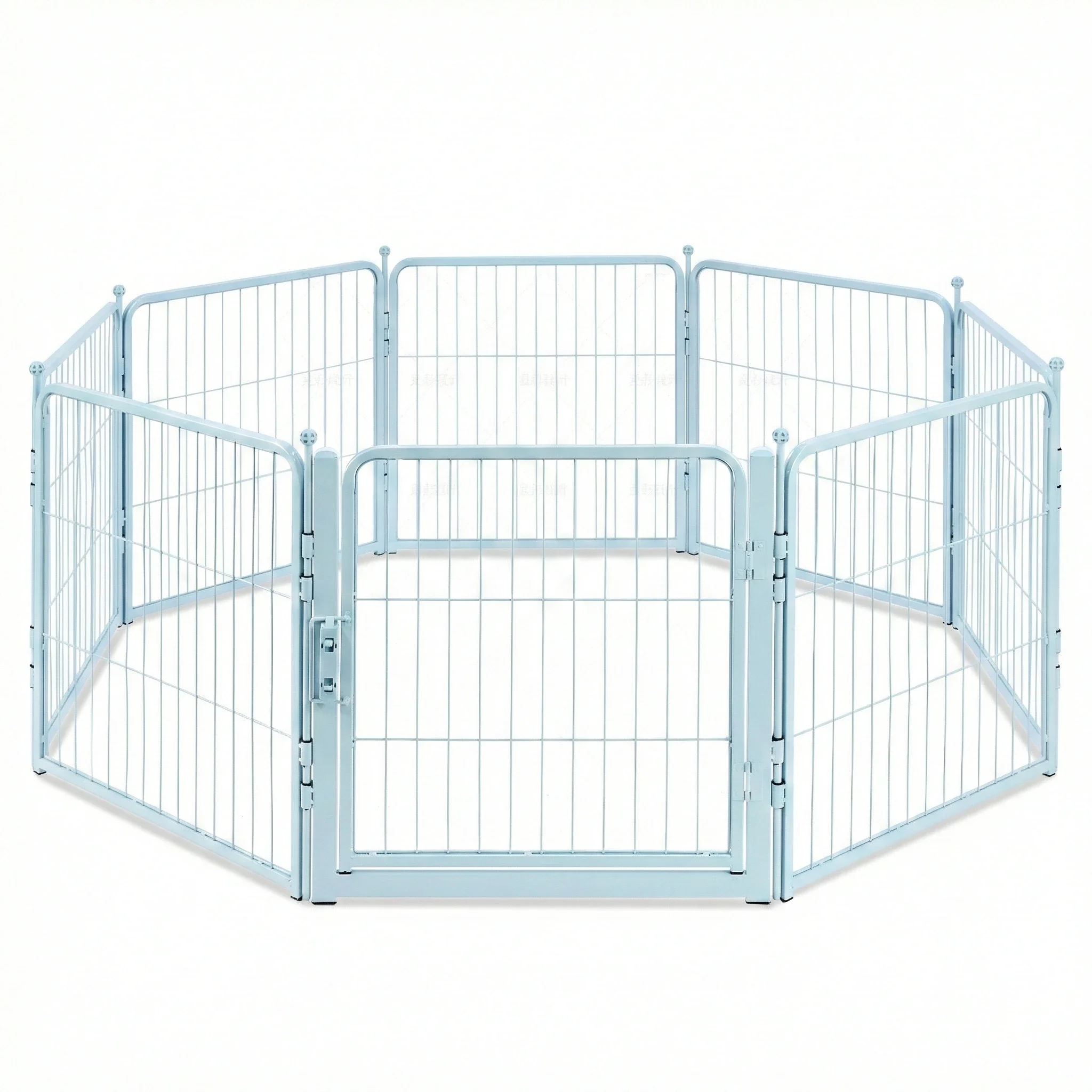 aDurable Modern Iron Square Tube Foldable Pet Fence Rustproof Indoor Outdoor for Dogs Cats Rabbits