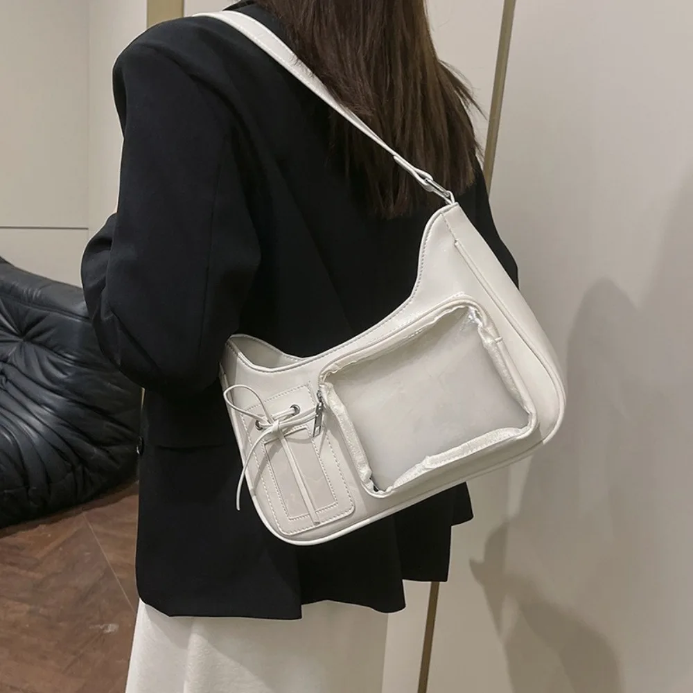 حقيبة كتف هاراجوكو Jk عادية لوليتا سعة كبيرة شفافة حقيبة Ita لتقوم بها بنفسك حقيبة يد على طراز الكلية Preppy للنساء #5