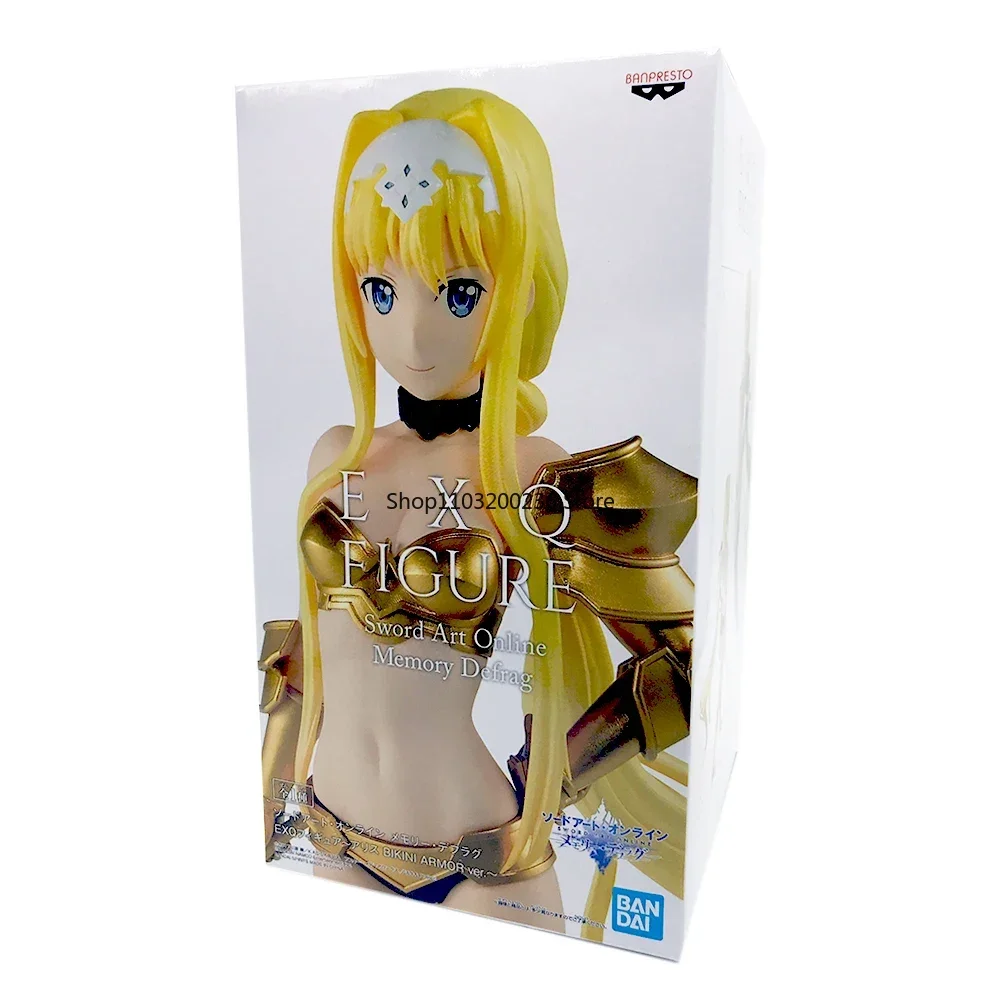 BANDAI Original EXQ Sword Art Online Alicization Figure Alice Bikini Armor Ver. Figurka kolekcjonerska Model zabawki dla chłopców