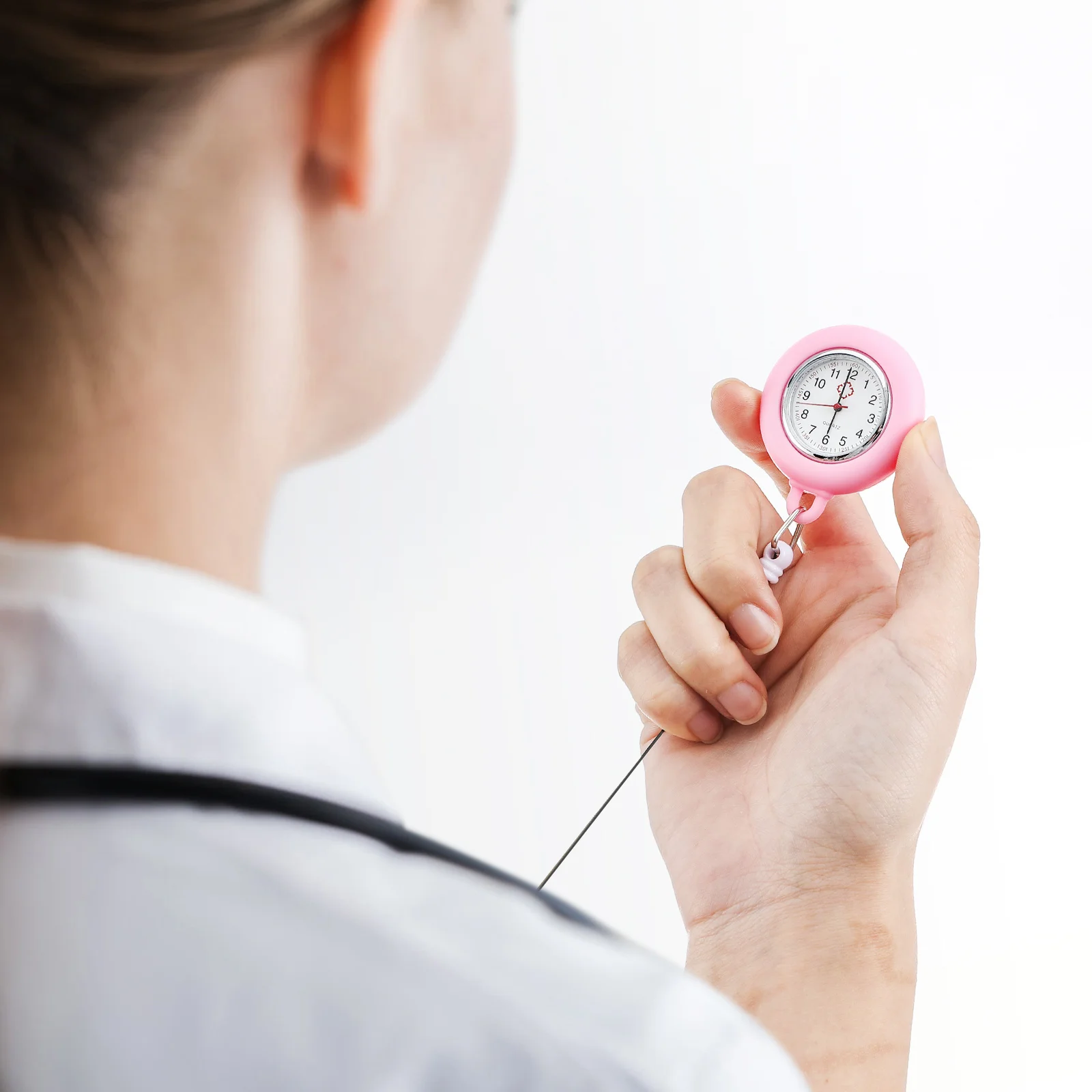 

Nurse Watch Small Durable Lightweight Material Simple Clear Number Hanging Pocket Telescopic Pocket Nurse Portable Gift