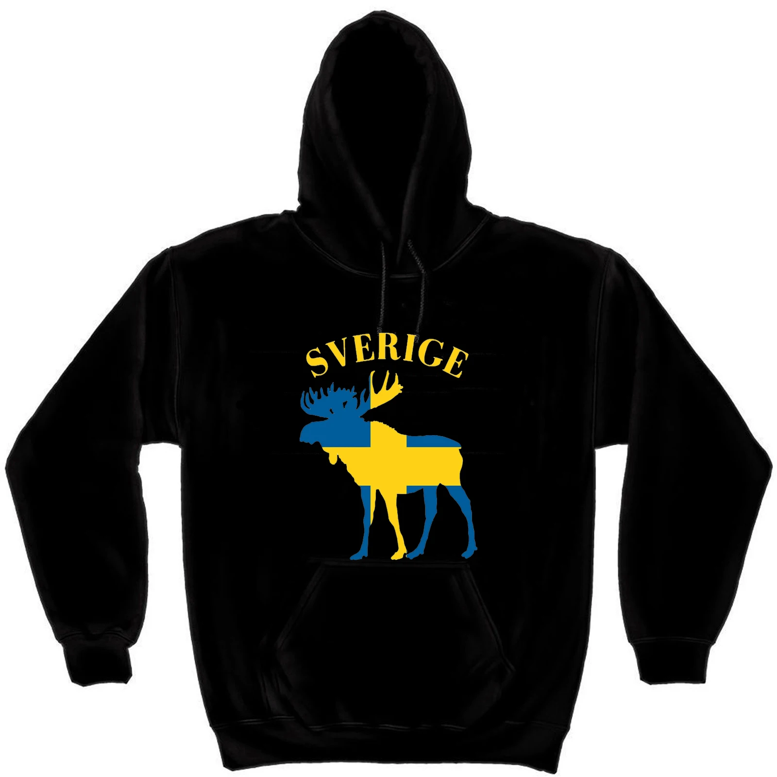 

Novelty Moose Elk Sweden Flag Sverige Pullover Hoodie New 100% Cotton Comfortable Casual Mens Sweatshirts Fashion Streetwear