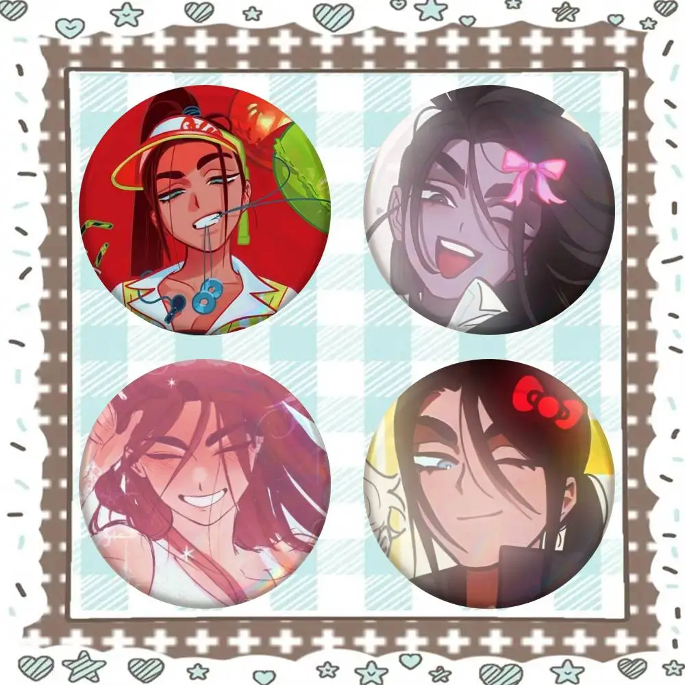 Anime Alien Stage Girls Hyuna Badge Tinplate Meme Round Brooch For Hat Bag Creative Lapel Jewelry Accessories Gifts
