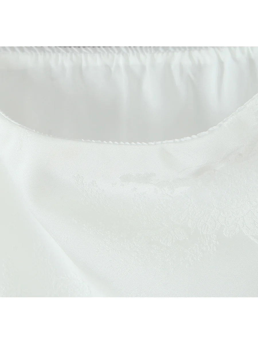 Ele Embroidered Satin A-Line  Skirt High Waist Draped Slimming New Chinese Sle ort Umbrella Skirt Street Faion