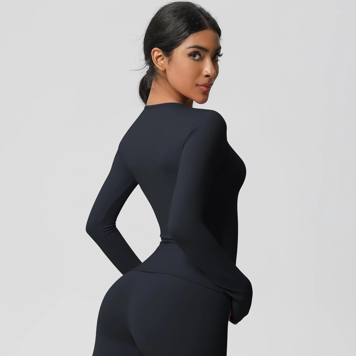 High Intensity Running Pilates Long Sleeve Yoga Shirts Sport Top Fitness Clothes Women Top Quick Drying Tight Fitting Sportswear