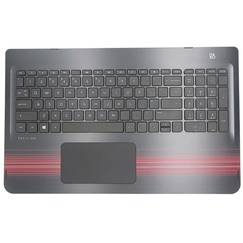 

New For HP Pavilion x360 15-bk Palmrest Tray Assembly TOP COVER With TouchPad Keyboard UK 854823-031