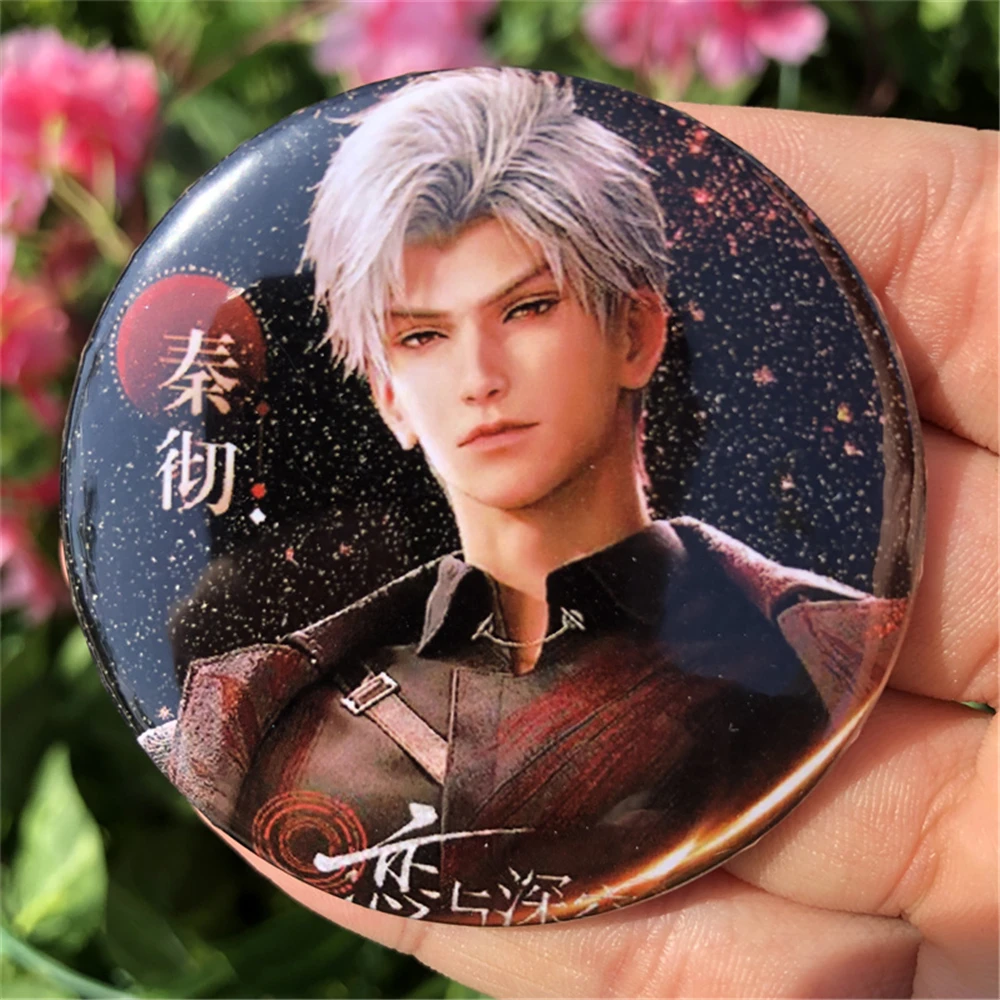 5.8cm Game Love And Deepspace Handsome Man Qinche Sylus Cosplay Badge Pin SPTE Tinplate Brooch Prop Xmas Gift