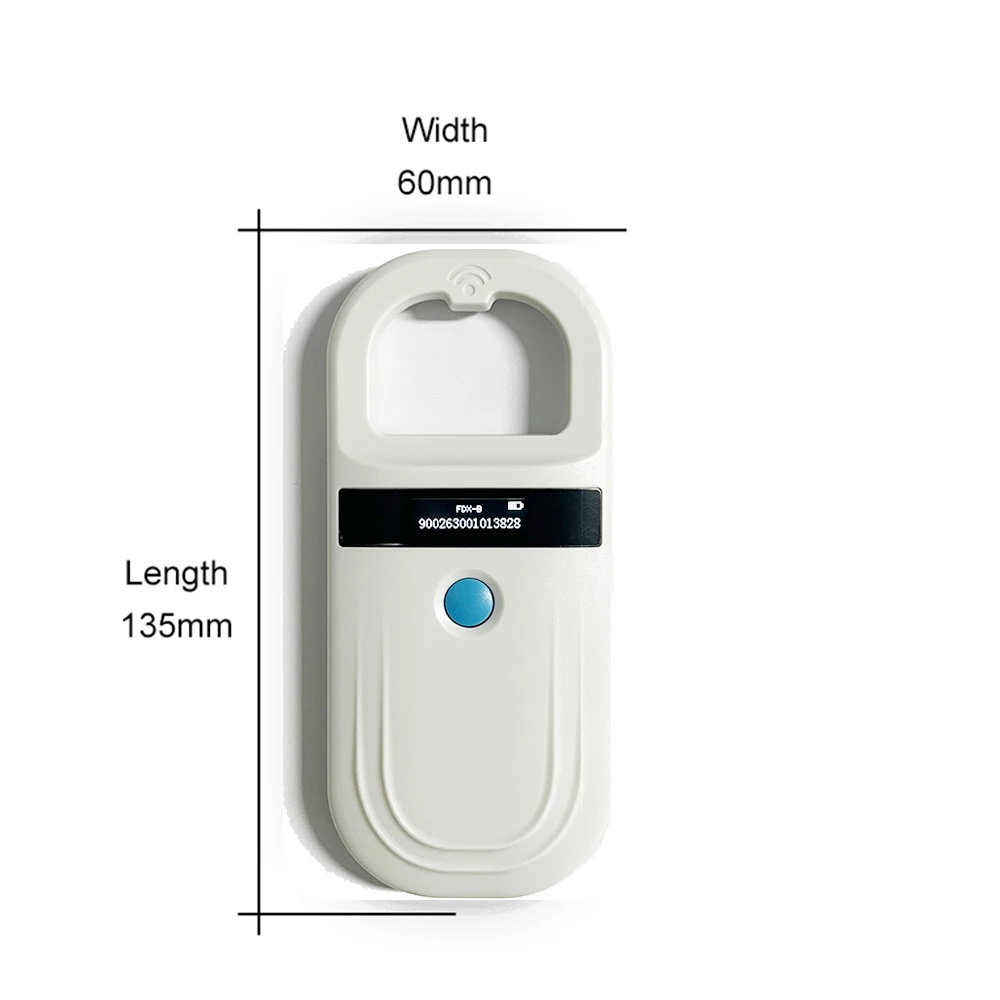 Rfid FDX-B/A 동물 태그 마이크로칩 리더, ISO 칩 휴대용 OLED 애완 동물 개 고양이 스캐너, RFID 유리 태그 동물 마이크로칩용 134.2kHz