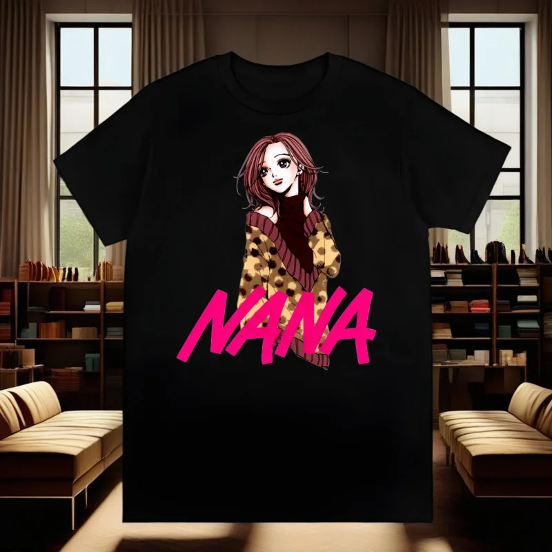 

nana anime Harajuku Men's tshirt Printed Unisex Short Sleeve T shirt Cool Cartoon Casual T-shirt Male Streetwear Tops