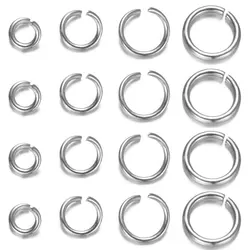 10000pcs/lot 3-8mm 304 Stainless Steel Jump Rings for DIY Jewelry Necklace Bracelet Connector Making Wholesale Findings