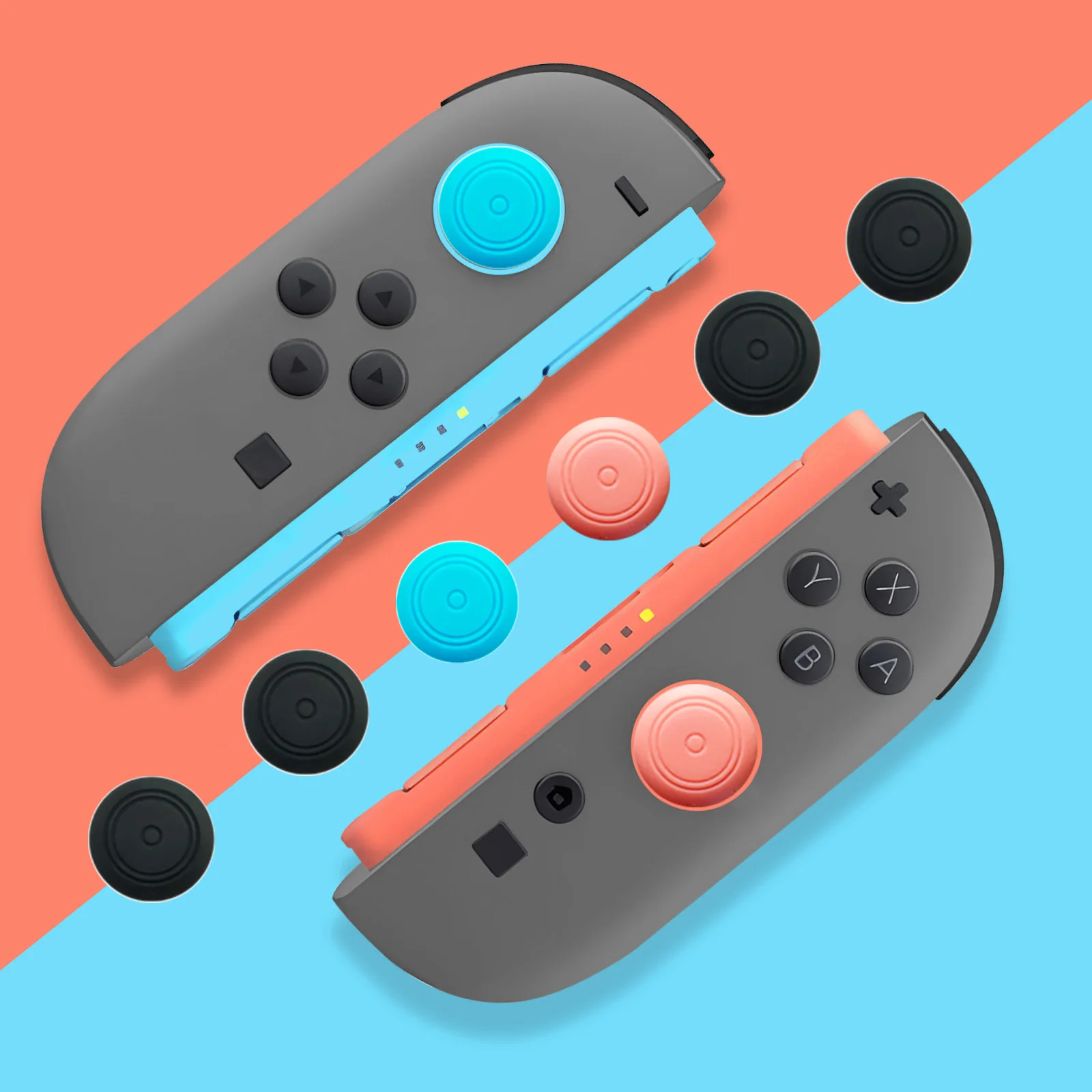 8pcs/lot Silicone Thumb Stick Caps Grip Analog Joystick Caps for Nintendo Switch2 Joycon Game Accessories