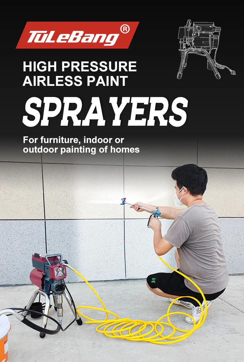 Electric New High Pressure Airless Sprayer 830 Household Wall Paint Treatment 2000W 3.0L Power 220 ~ 240V 50 ~ 60HZ