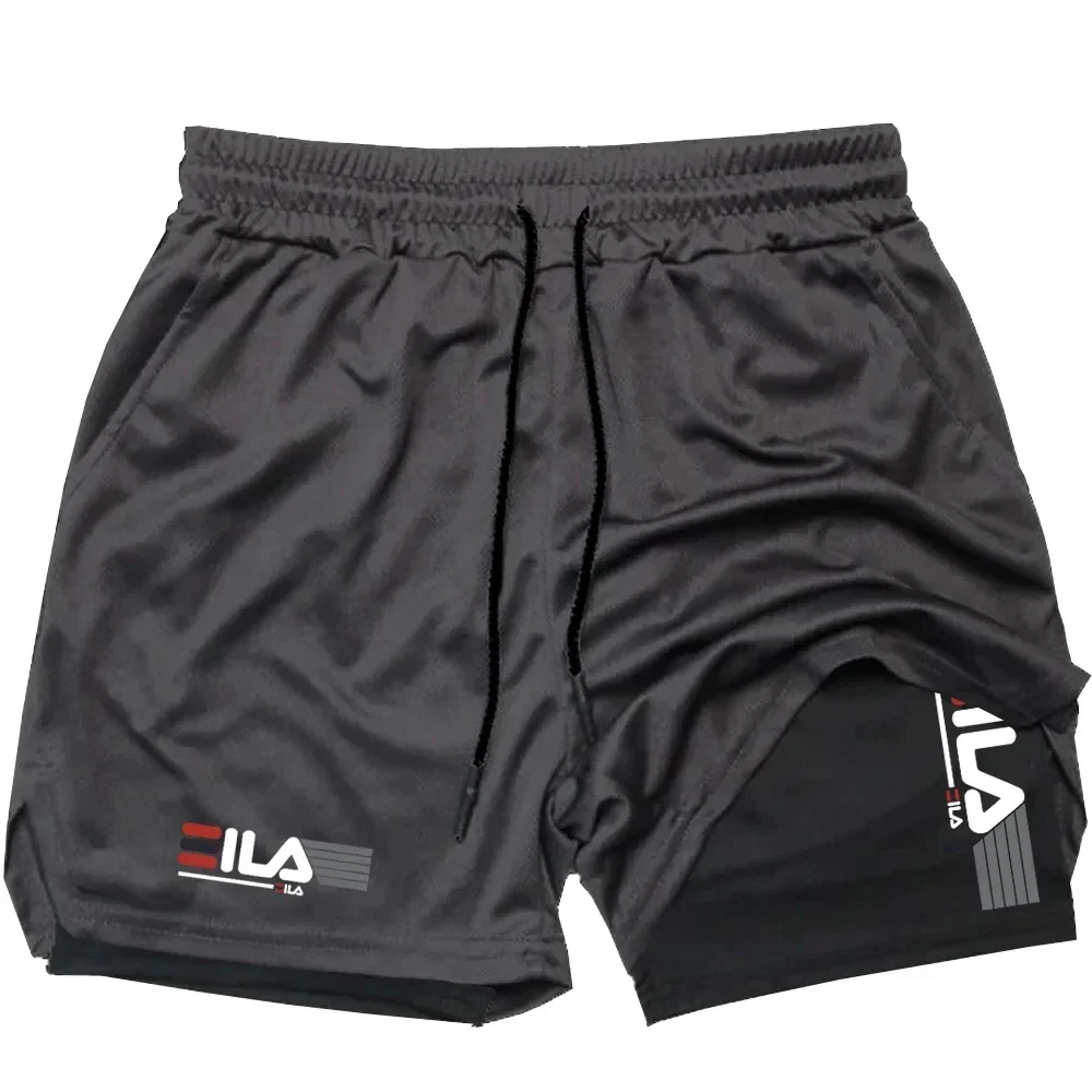 

Men's Two-in-one Sports Shorts Breathable Casual Quick-drying Double-layer Summer Running Sportswear Bottoms M-3XL