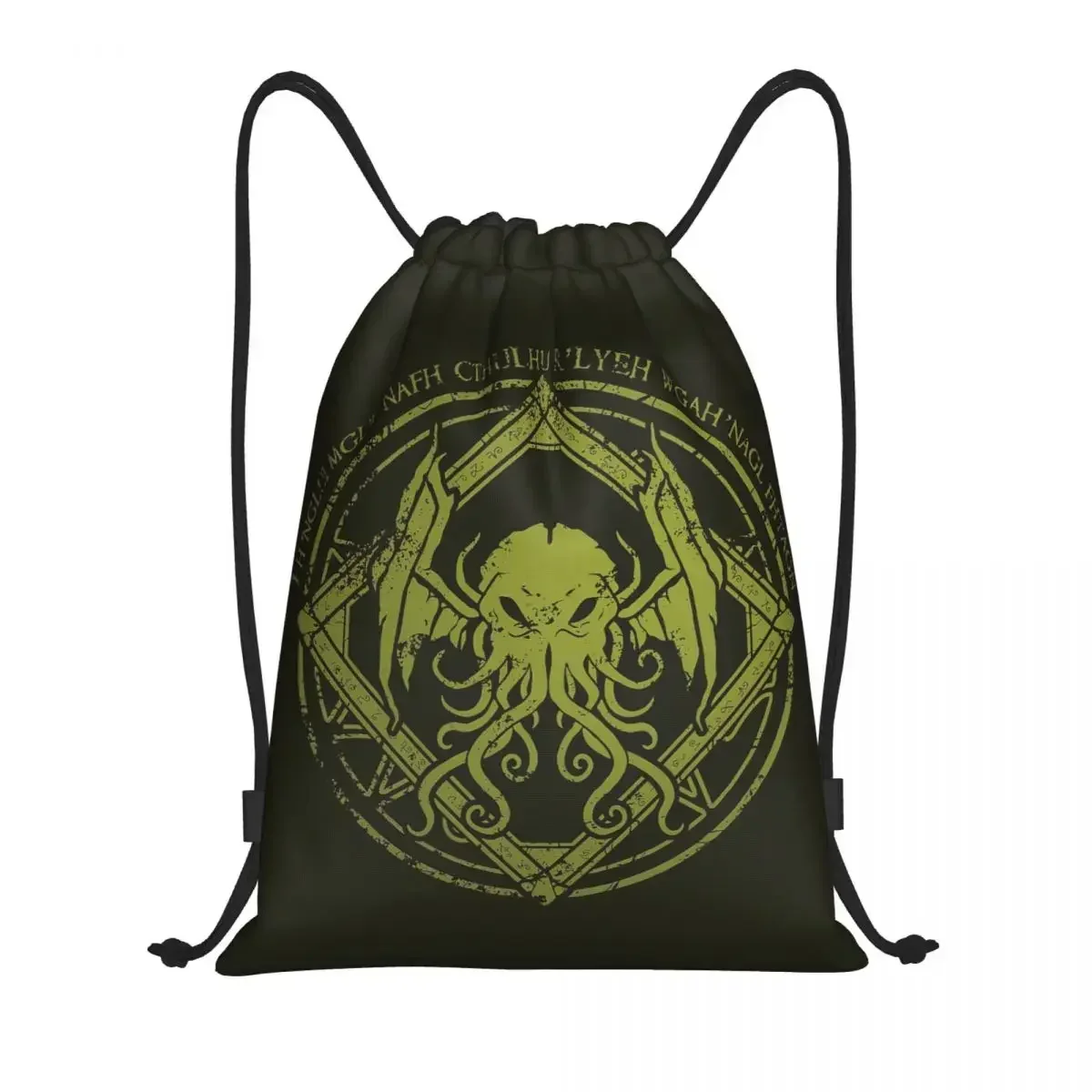 Lovecraft Mythos Cthulhu Drawstring Bag Women Men Portable Gym Sports Sackpack Training Storage Backpacks