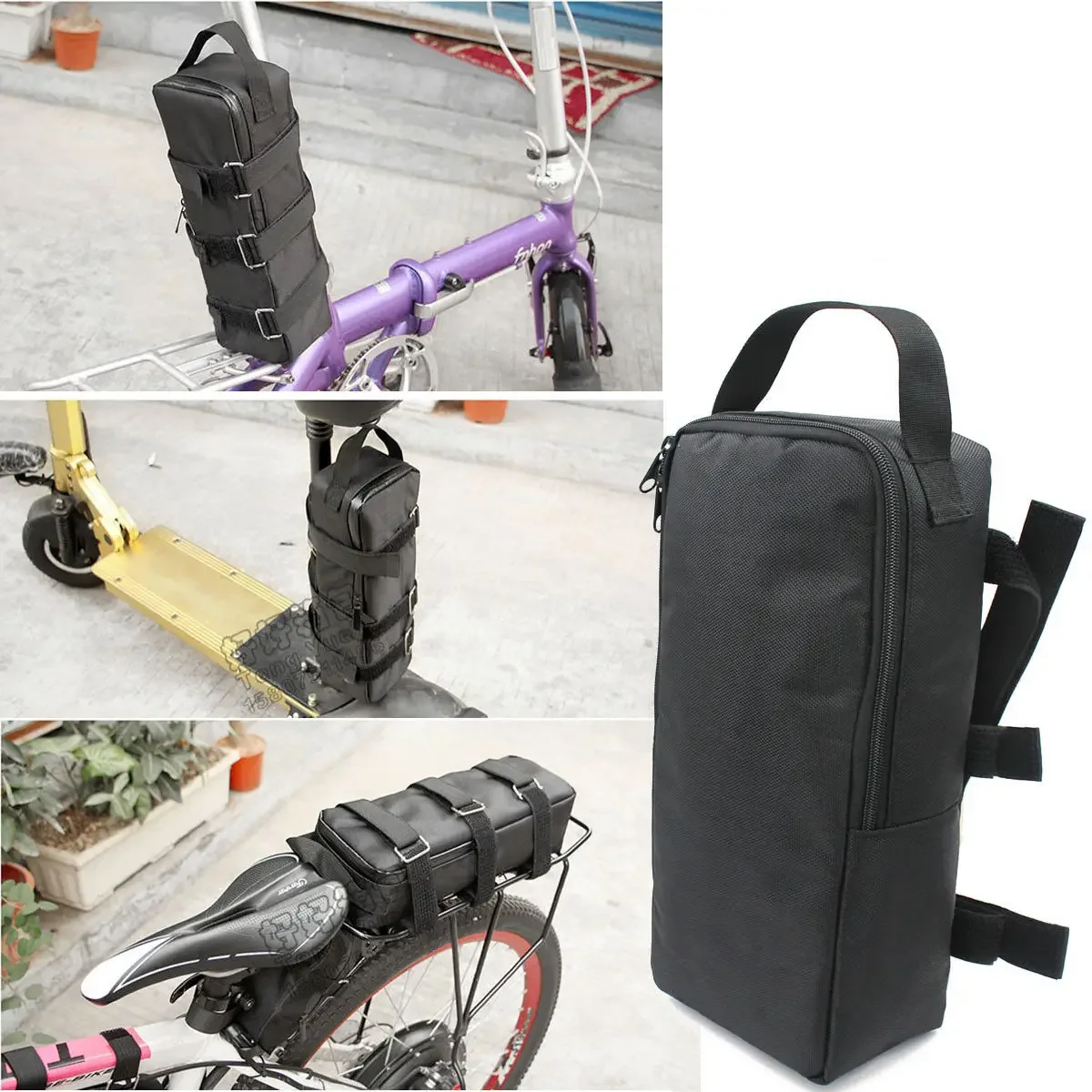 

Electric Bike Bag Storage Bicycle E-bike Protective PVC 18650 Battery Pack Case