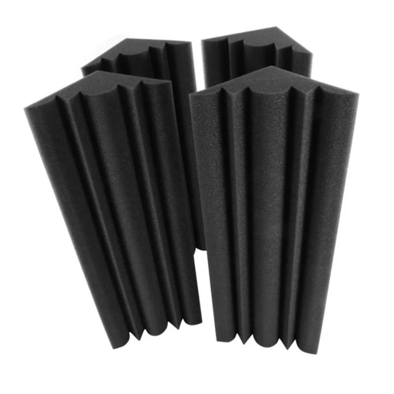 4 Pcs Acoustic Panels Studio Acoustic Soundproof Foam,Sound Treatment Bass Trap Corner,for Studios or