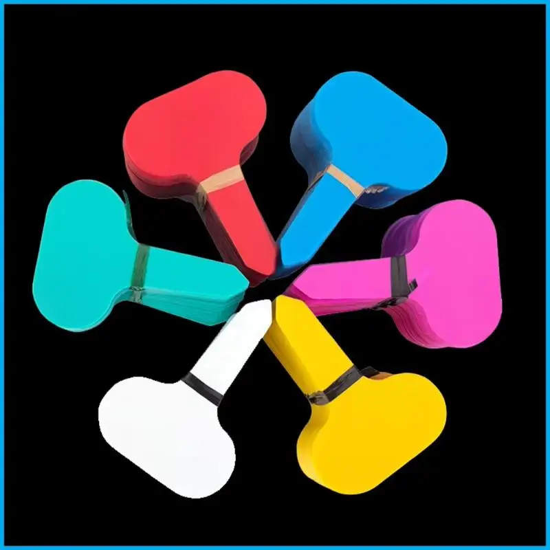 100Pcs Waterproof Plastic T Shaped Plant Tags Multicolor Surface For Garden Potted Seedling Marking Not Affect The Appearance