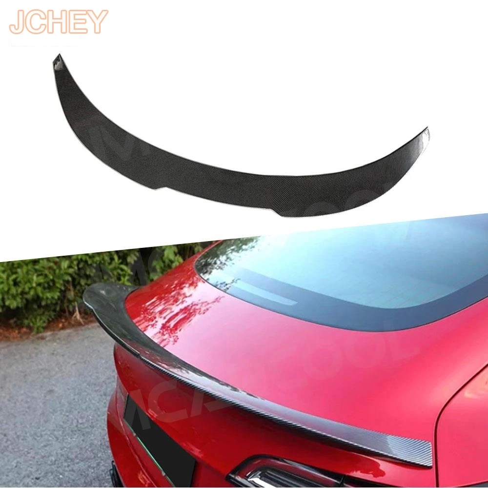 

ABS Carbon Look Rear Trunk Spoiler Duckbill Wing For Tesla Model 3 2017+ Car Tuning External Decoration Body Kit Car Accessories