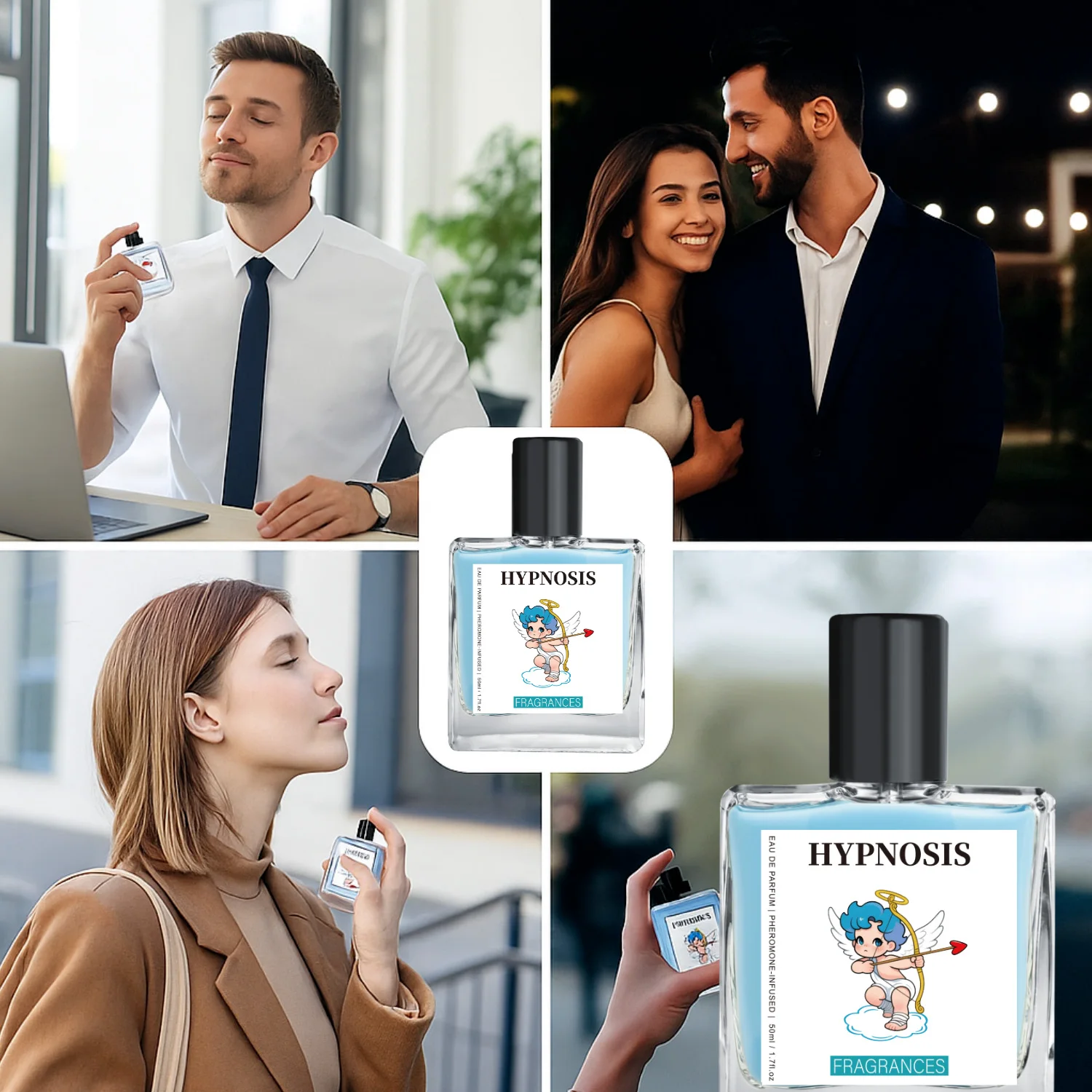 Cupidon parfum Phermone infusé Cologne pour homme parfum longue durée Boost Confidence haute qualité parfums pour hommes 50ML