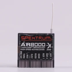 AR8000 2.4GHz per DSMX ricevitore ad alta velocità a 8 canali Antenna estesa per Spektrum DX7s DX8 DX9 per elicottero RC Multicopter