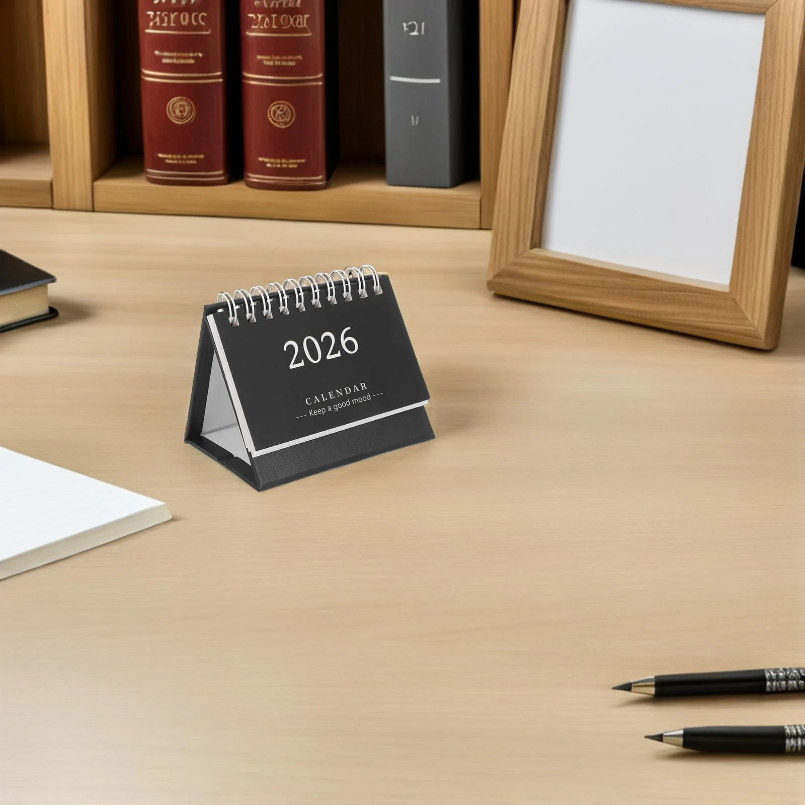 

2026 Desk Calendar Year Planner Standing Flip Mini Calendars Small Fresh Office Decorative Solid Color Modern Simple Design