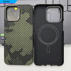 QADIR Real Carbon Fiber For iphone 15 Pro Max case Ultra Thin Business Phone cover for iphone 15 Pro max Aramid Fiber hard case