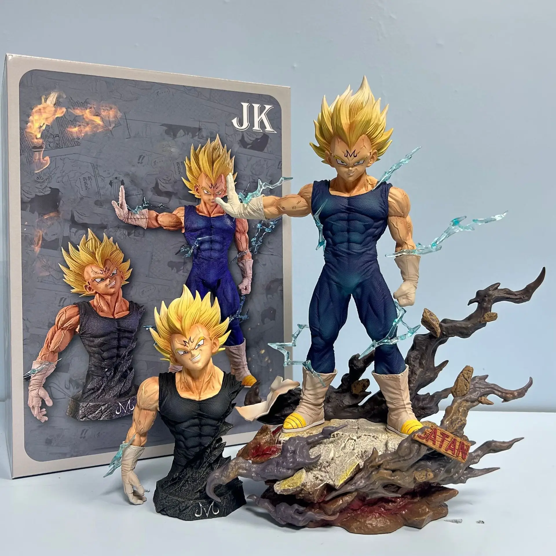 

Anime Dragon Ball Z Majin Vegeta Figure replace head 33cm Pvc Action Figures Vegeta figurine Gk Statue Collection Model Toys