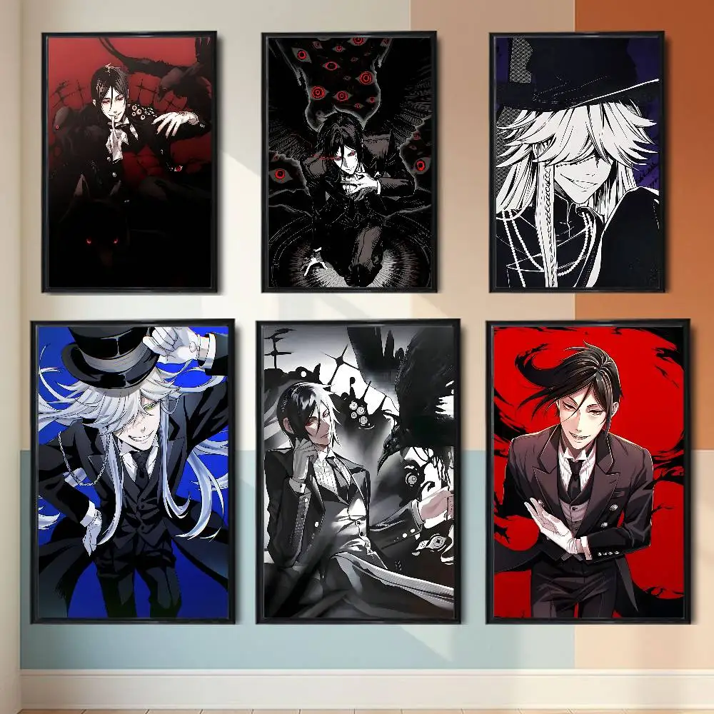 Undertaker Sebastian Michaelis Black Butler Poster Prints Wall Art Picture Painting Gift Living Room Restaurant Bar Large