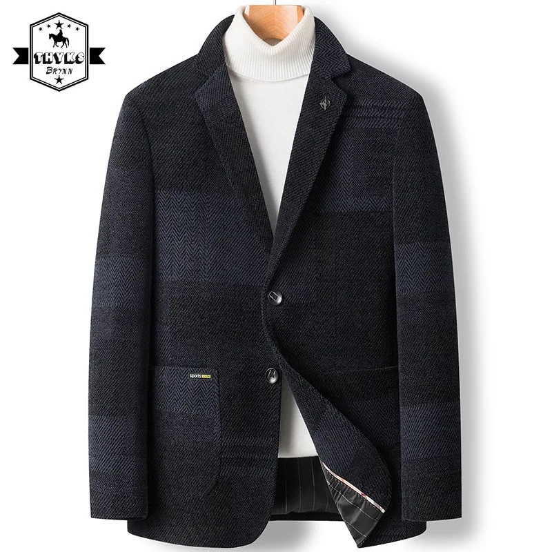 

Men's Business Fashion Casual Blazer Jacket Fashion Breathable Loose Lapel Single Breasted Suit Coat Male Solid Office Work Tops