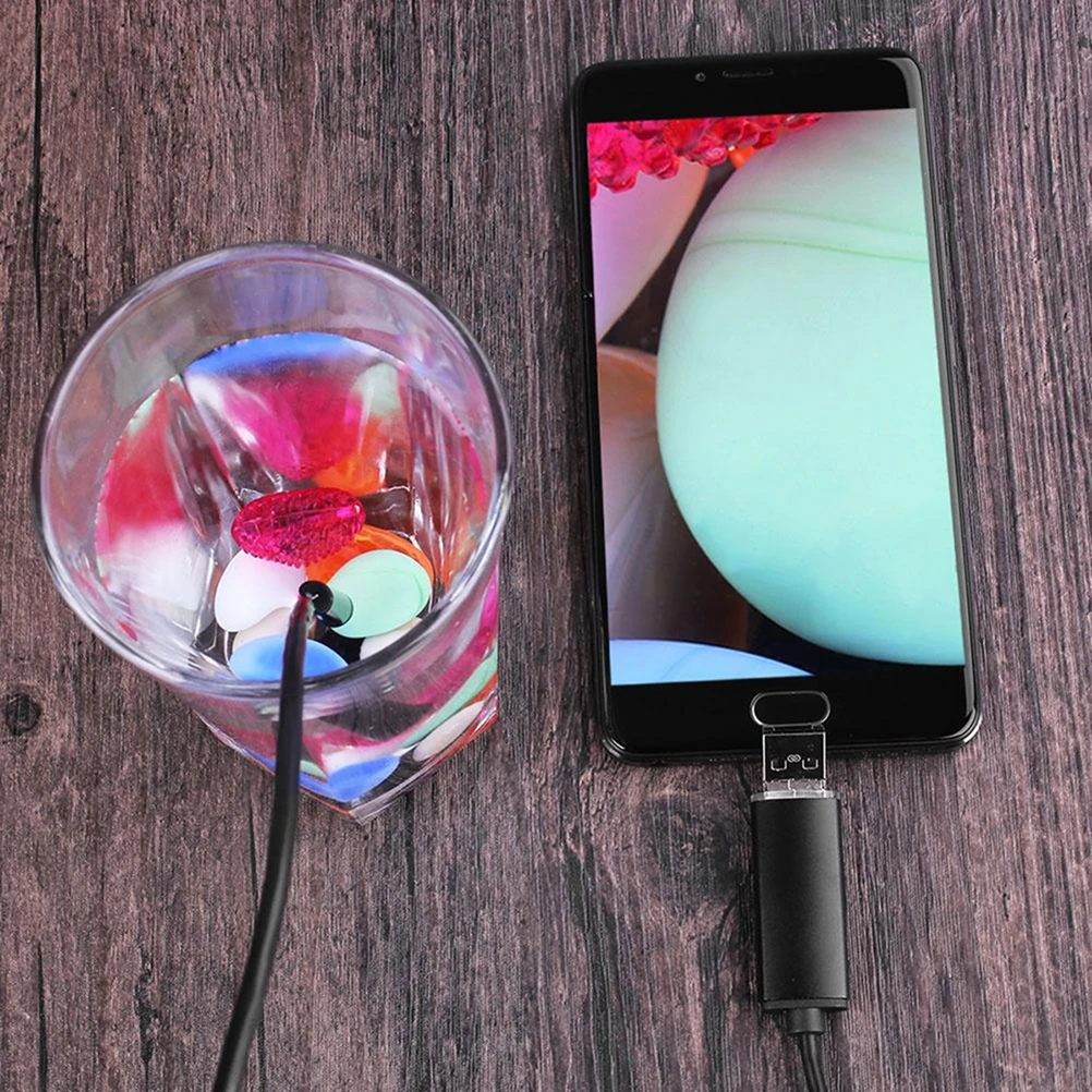 

7Mm 2M Ip67 Waterproof Inspection Camera For Phone Pc Hd Led Light Underwater Gap Detection Tool