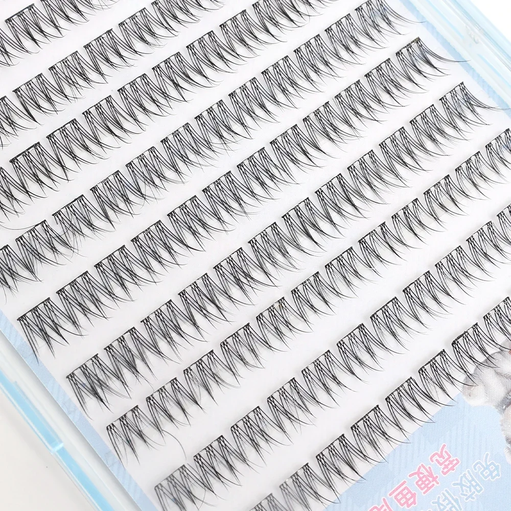 120 Teile/schachtel Einzelne Cluster Wimpern 3D Fischschwanz Seide Falsche Wimpern Natürliche 11mm Cluster Wimpern Make-Up Ausgestellte Werkzeuge