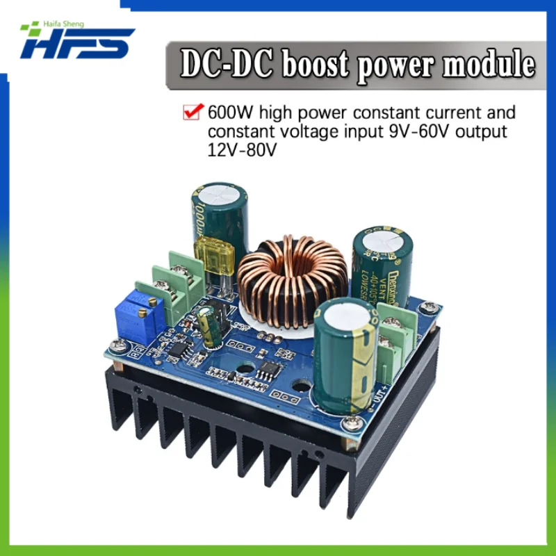 Dc/Dc Boost Converter 10-60V Naar 12-80V Step-Up Spanningsregelaar 600W Auto Power Transformator Instelbare Output Volt C