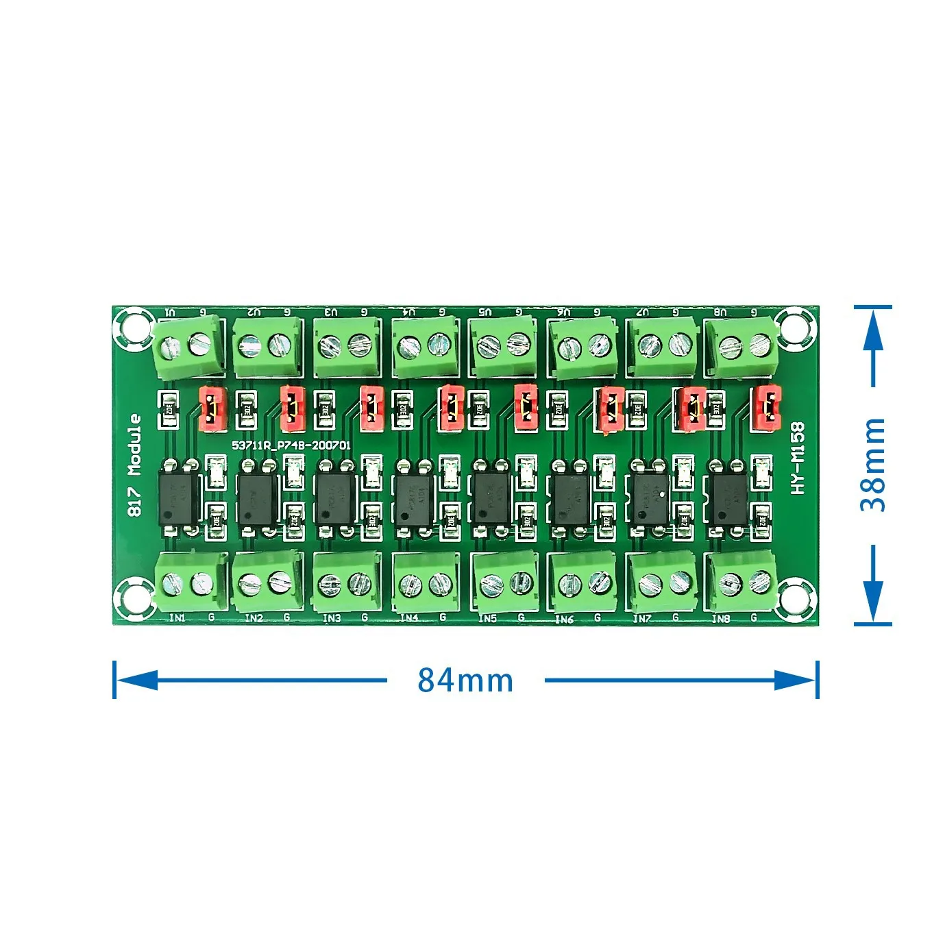 PC817 1 2 4 8 Channel Optocoupler Isolation Board Voltage Converter Adapter Module 3.6-30V Driver Photoelectric Isolated Module