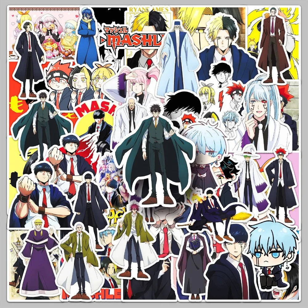 50pcs Anime Mashle: magie et Muscles valise papeterie ordinateur portable guitare téléphone portable bricolage décorer décalcomanies