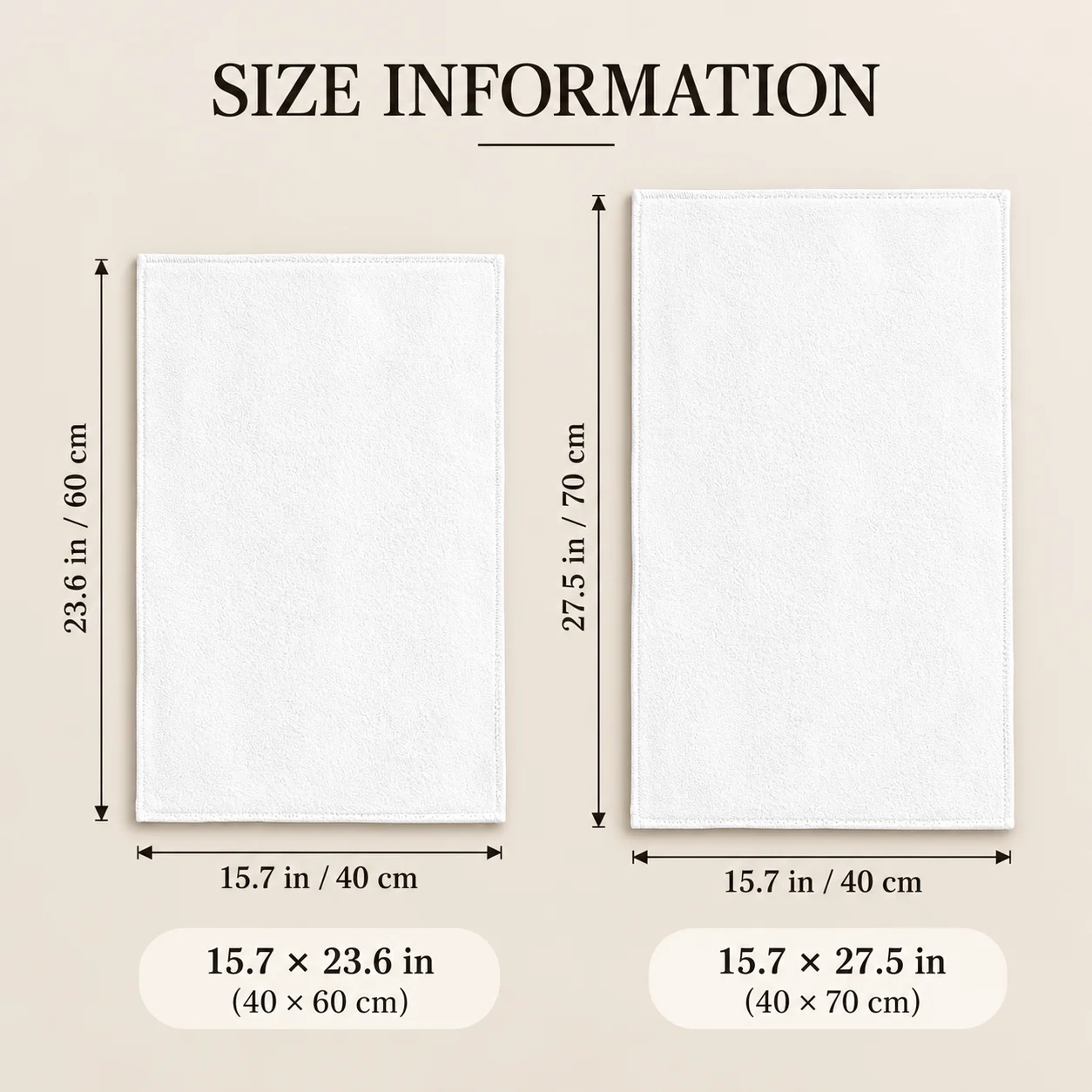 Custom Towels Set 2 Pcs Microfiber Skin Friendly Absorbent Towel Personalized Print Pattern Text Elegant Design Gift for Daily