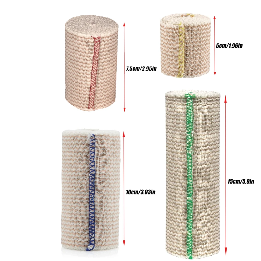 1Roll Premium Elastic Compression Bandage Wrap - Self-Adhesive,Latex-Free,Breathable & Reusable - Strong Support for Sports
