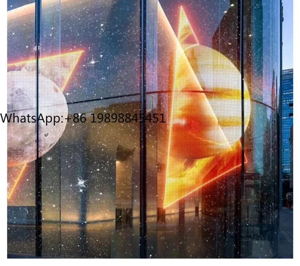 P4-8 انخفاض استهلاك الطاقة نافذة داخلية ملصقات الإعلان نافذة المتجر أدى الإعلان فيلم شفاف #1