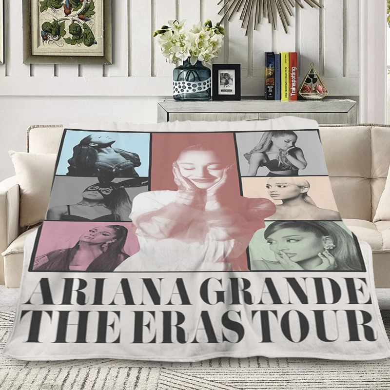 Custom Blanket A-Ariana Grandes Soft Blankets for Winter King Size Blanket Microfiber Bedding Warm Knee Bed Fleece Camping Nap