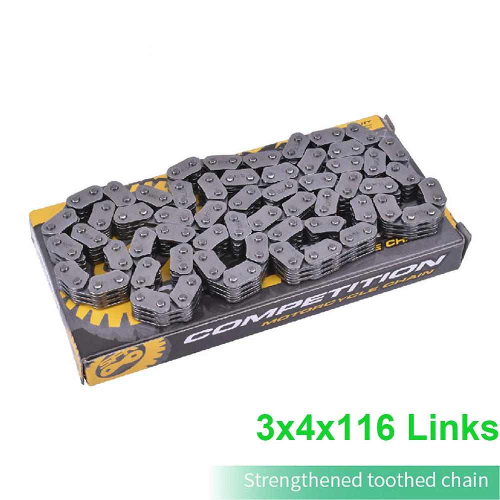 chami 3x4 116L 116 Link Motorcycle Engine Camshaft Timing Chain For