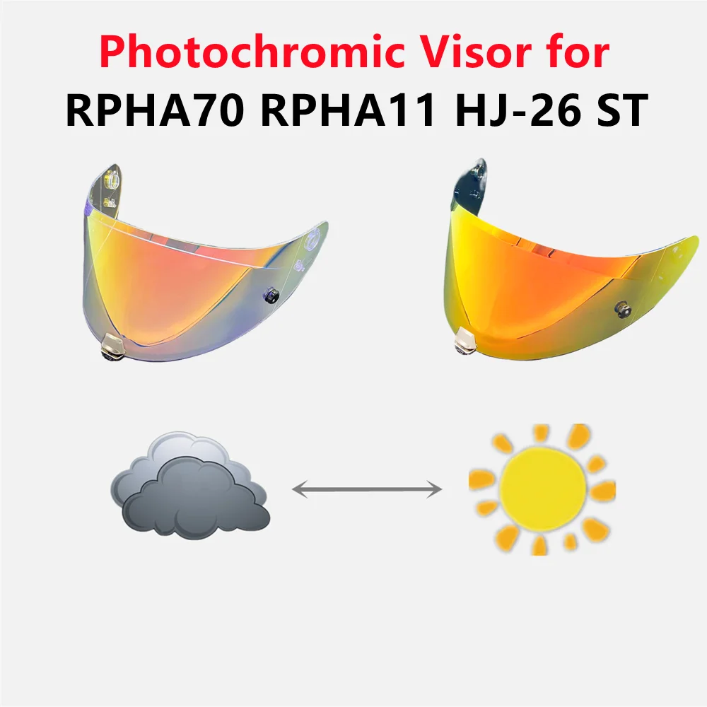 Фотохромный козырек для мотоциклетного шлема HJC RPHA70 RPHA11 HJ-26 ST универсальный размер солнцезащитный козырек аксессуары для мотоциклов