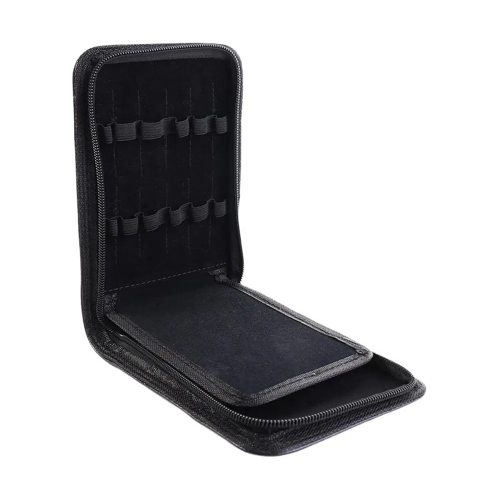 Quality Business Faux Leather Brown Black Brown 12 Pens Pens Zipper Case Roller Pen Holder Pen Container Bag Fountain Pen Case