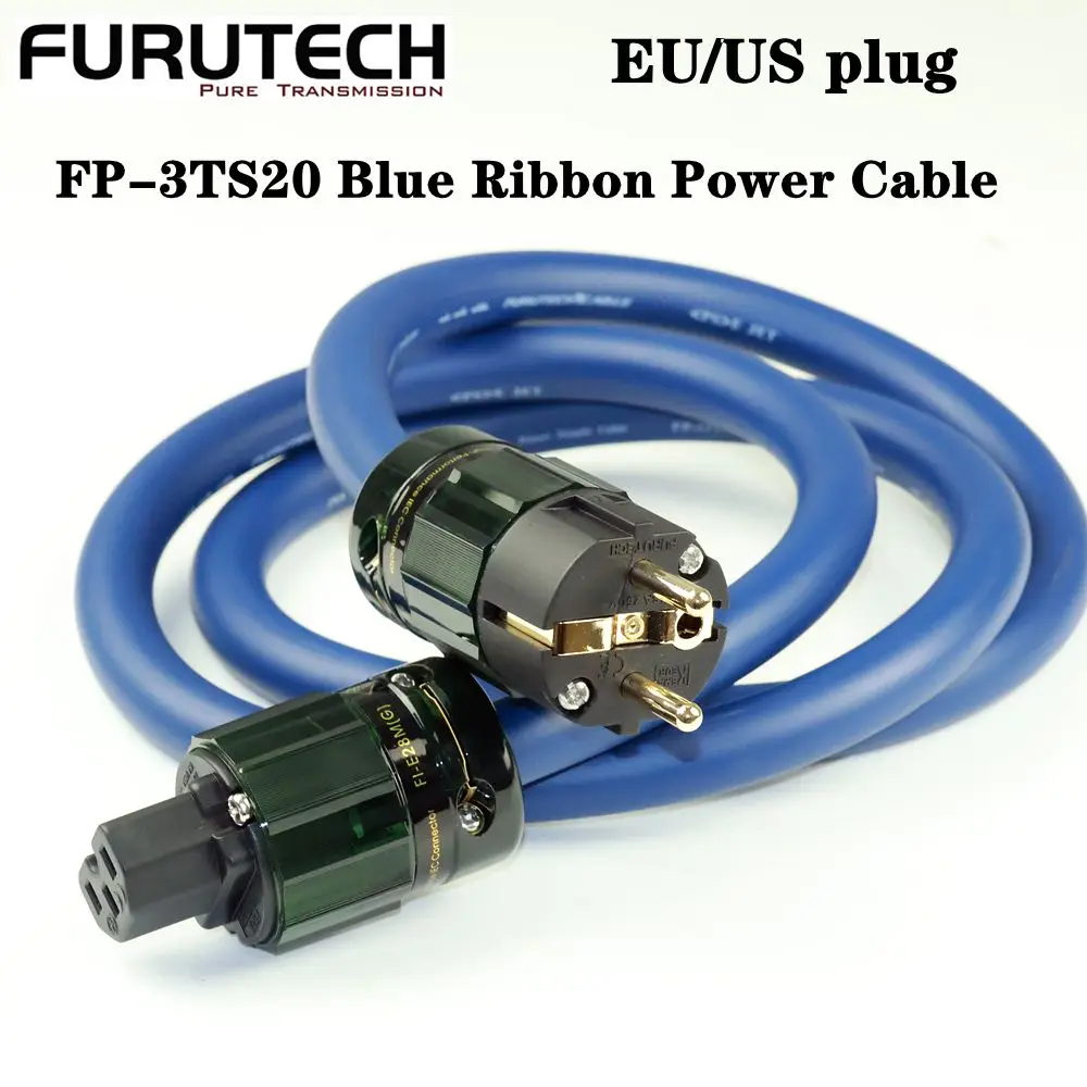 

Premium Furutech 3TS20 Blue Ribbon OCC HiFi Audio Power Cable US/EU Plug, Suitable for Amplifier Speaker DAC Player