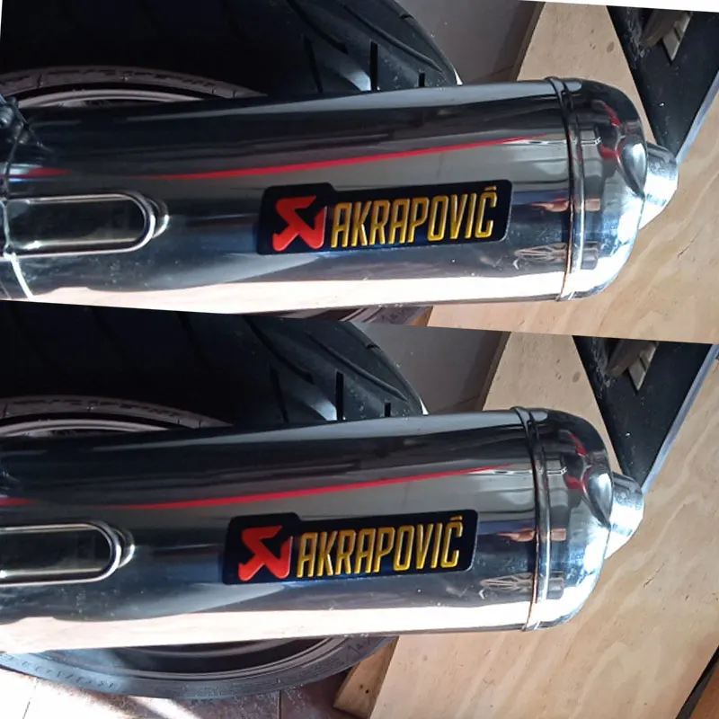 سبائك الألومنيوم مقاومة للحرارة دراجة نارية العادم تلميح الأنابيب ملصقات الشارات ل AKRAPOVIC