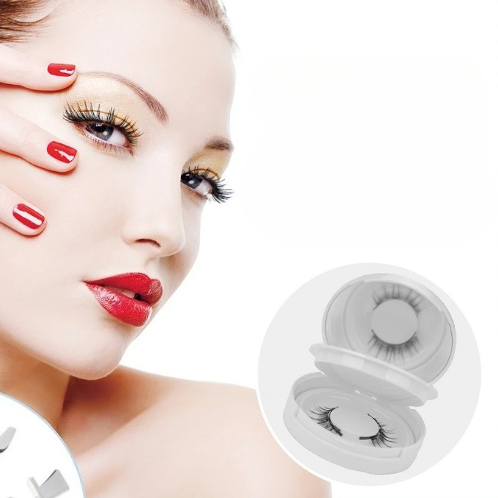 Reusable Magnetic False Eyelash Set - Natural 3D Mink Lashes Easy To Apply & Wear Thick and Slender False Eyelashes