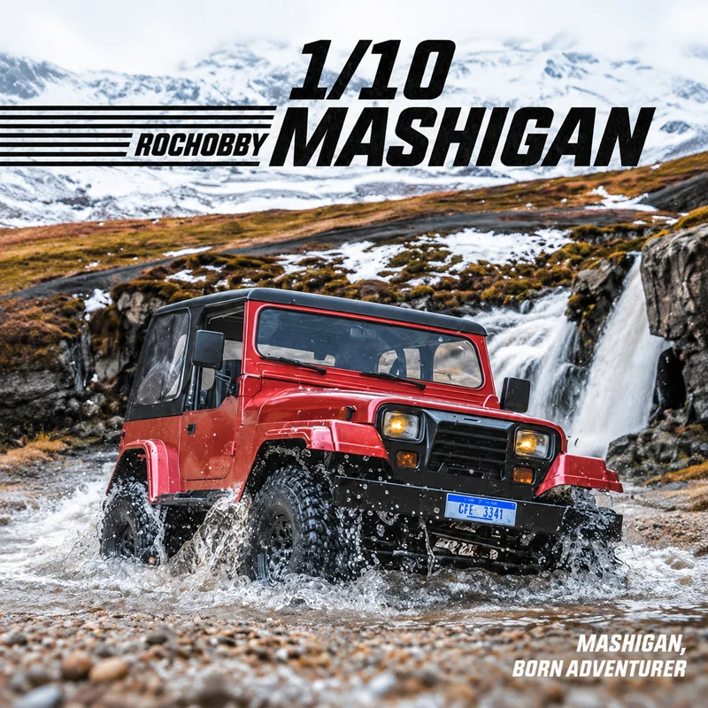 FMS 1:10 Mashigan RC Rock Crawler RS Red 4WD Explorer Off-road Hard-shell RC Car Model