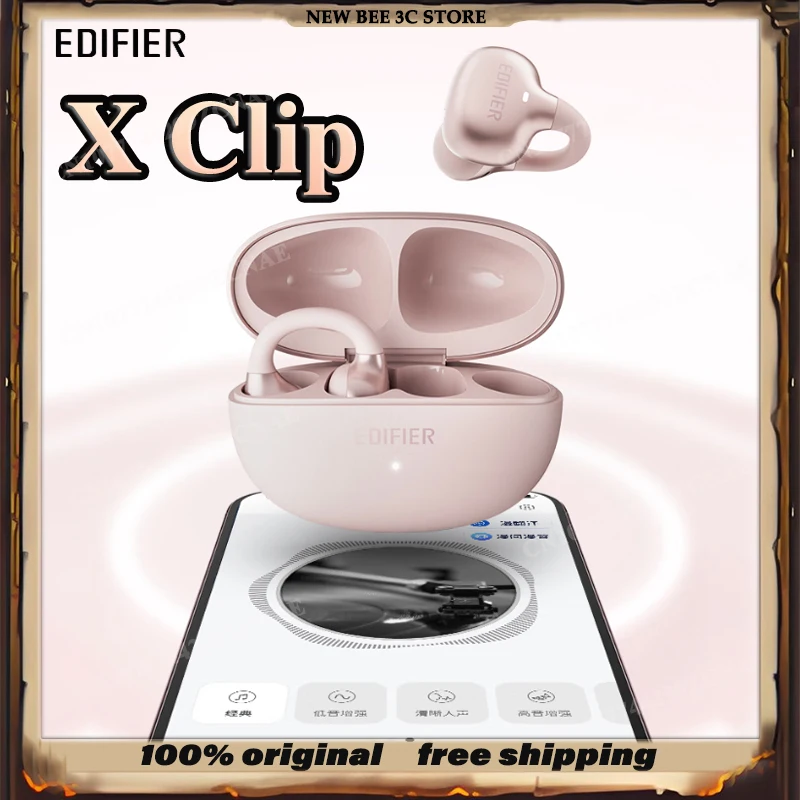 

Продажа EDIFIER X Clip Bluetooth Наушники Беспроводные BT6.0 Тип зажима с открытым ухом Полувкладыши AI Умные музыкальные наушники для занятий спортом на открытом воздухе