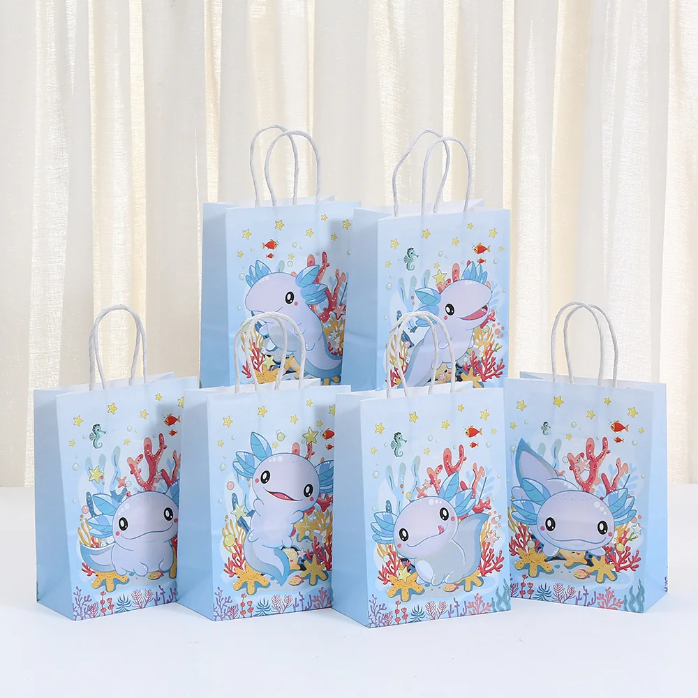 

StoBag Ocean Axolotl Подарочные пакеты Подводная тематическая вечеринка Сумки для угощений для детей на день рождения и мероприятия с морскими животными